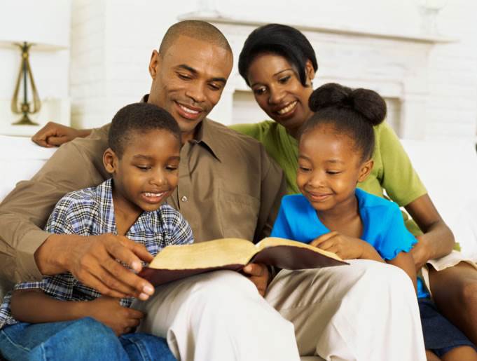 Bible reading family